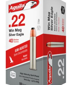 Aguila 1B222400 Silver Eagle High Velocity 22 Mag 40 gr Semi-Jacketed Soft Point 50 Bx/20 Cs.