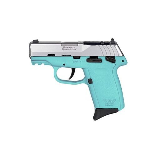 SCCY CPX-1 9mm Pistol 3.1" 10rd, SS/Aqua - CPX1TTSBRDRG3