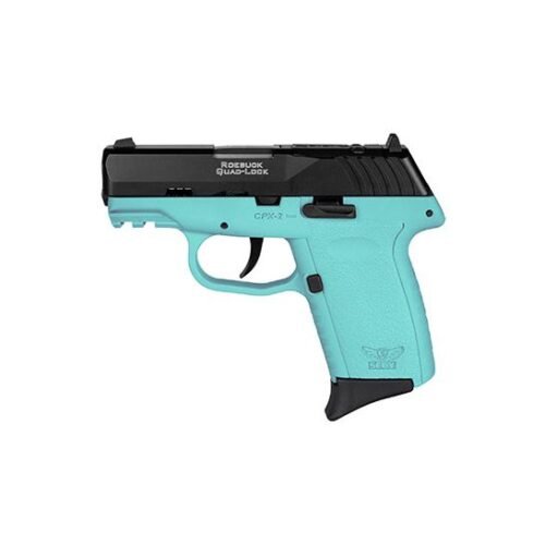 SCCY CPX-2 9mm Pistol 3.1" 10rd, Black/Aqua - CPX2CBSBRDRG3