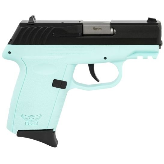 SCCY CPX-2 Gen 3 9mm 3.1" 10rd Pistol, Black/Aqua - CPX-2CBSBG3
