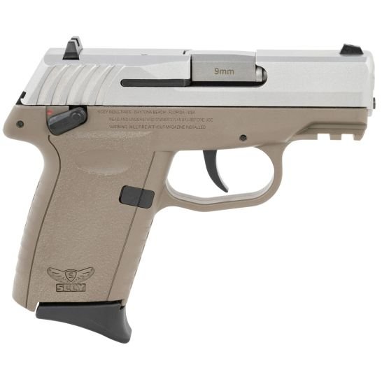 SCCY CPX-1 Gen 3 9mm 3.1" 10rd, Silver/Flat Dark Earth - CPX-1TTDEG3
