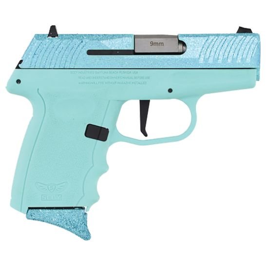 SCCY DVG-1 9mm 3.10" Compact Pistol 10rds, Crystal Blue - Unique and Reliable - DVG1CYBSB