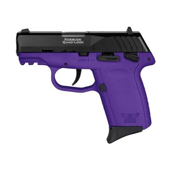 SCCY CPX-1 Gen 3 9mm Pistol, 3.1" Barrel, 3 Dot Sights, Prp, Black - CPX1CBPUG3