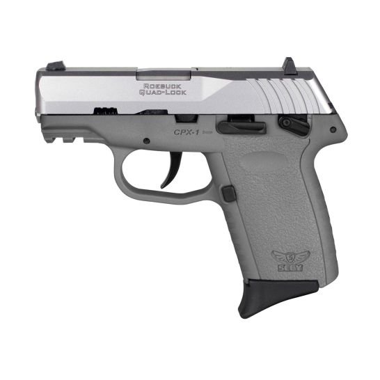 SCCY CPX-1 Gen 3 9mm Pistol, 3.1" Barrel, 3 Dot Sights, Gray, Silver - CPX1TTSGG3