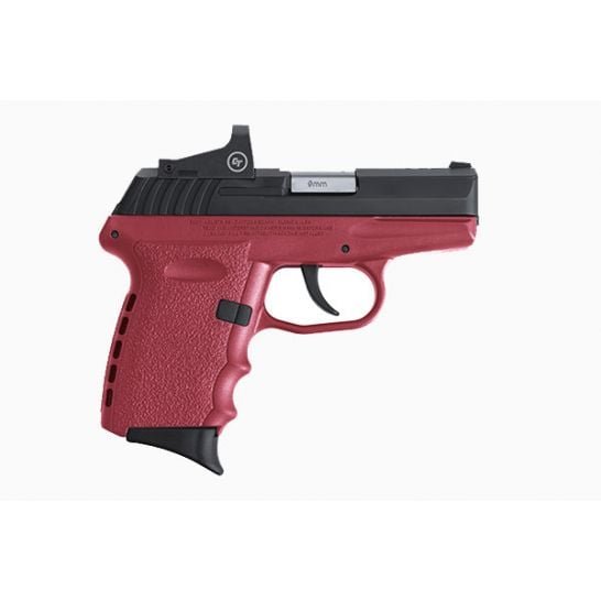 SCCY CPX-2RD 9mm Pistol, Crimson/Black - CPX-2CBCRRDE
