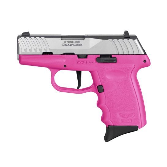 sccy-dvg1-9mm-pistol-stainless-steel-and-pink.jpg SCCY DVG1 9mm Pistol 3.1" 10rd, SS/Pink - DVG-1-TTPK